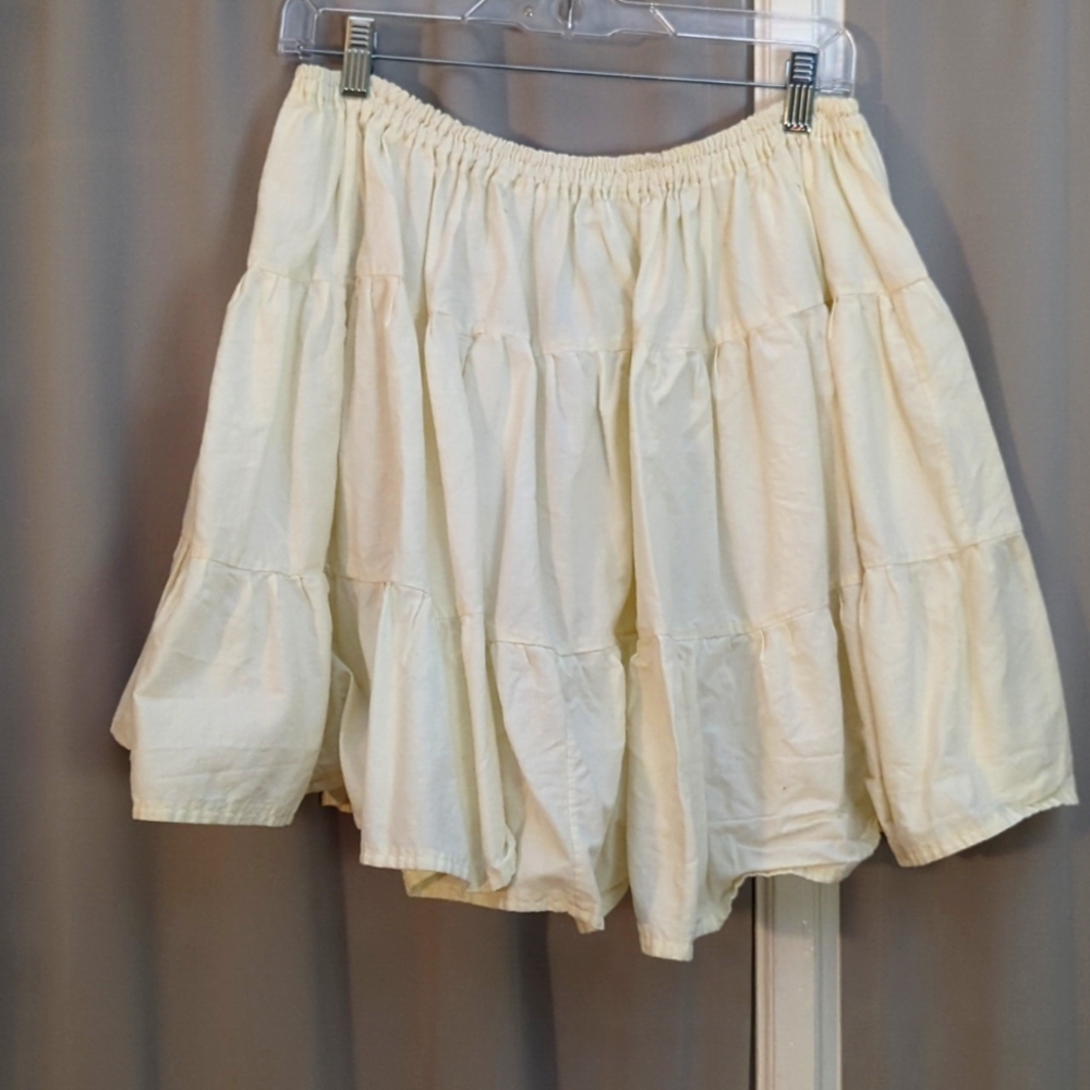 simple cotton ecru petticoat with elastic waist